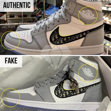 nike dior original vs fake|dior jordan 1s shoes.